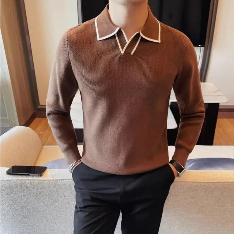 Autumn Winter British Style Sweater - mrbonnystore - mrbonnystore - 14:1254#Coffee;5:4183#Asia 3XL(178cm - 80kg) - #product_title# - Autumn Winter British Style Sweater - My Store - #store_name# - #Category# - #Product Name#