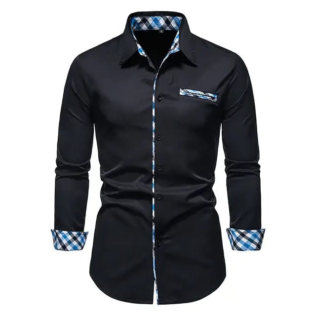 Patchwork Formal Shirts for Men - mrbonnystore - mrbonnystore - 760543_MXULCP9 - #product_title# - Patchwork Formal Shirts for Men - #store_name# - #Category# - #Product Name#