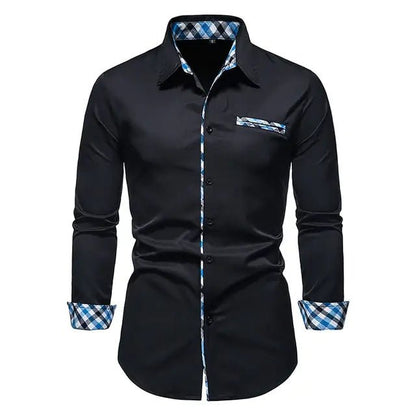 Patchwork Formal Shirts for Men - mrbonnystore - mrbonnystore - 760543_MXULCP9 - #product_title# - Patchwork Formal Shirts for Men - #store_name# - #Category# - #Product Name#