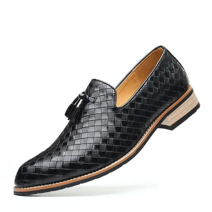 Vintage Patterned Vegan Leather Loafers for Men - mrbonnystore - mrbonnystore - 1005004131427308 - Black - US 11 (EUR 45) - #product_title# - Vintage Patterned Vegan Leather Loafers for Men - My Store - #store_name# - #Category# - #Product Name#