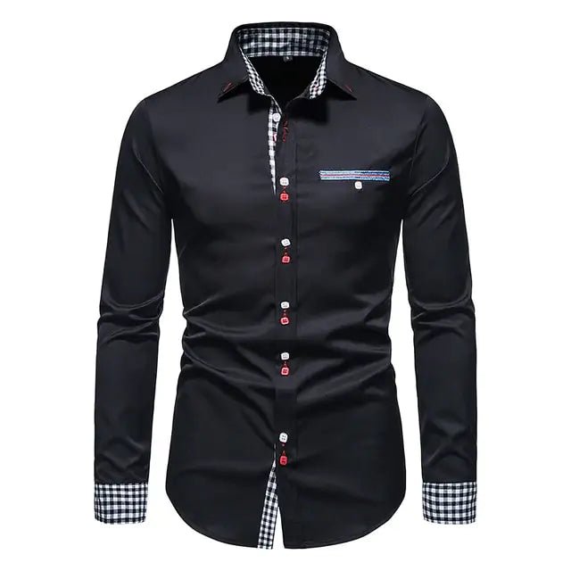 Patchwork Formal Shirts for Men - mrbonnystore - mrbonnystore - 760543_0WW5NZO - #product_title# - Patchwork Formal Shirts for Men - #store_name# - #Category# - #Product Name#