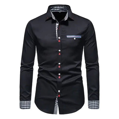 Patchwork Formal Shirts for Men - mrbonnystore - mrbonnystore - 760543_CBFLX68 - #product_title# - Patchwork Formal Shirts for Men - #store_name# - #Category# - #Product Name#