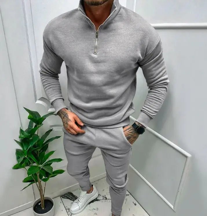 Men's Casual Fleece - lined Solid Color Top And Trousers Suit - mrbonnystore - mrbonnystore - MHD8BML7G - #product_title# - Men's Casual Fleece - lined Solid Color Top And Trousers Suit - My Store - #store_name# - #Category# - #Product Name#