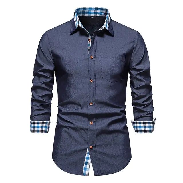 Patchwork Formal Shirts for Men - mrbonnystore - mrbonnystore - 760543_DKSKO8A - #product_title# - Patchwork Formal Shirts for Men - #store_name# - #Category# - #Product Name#