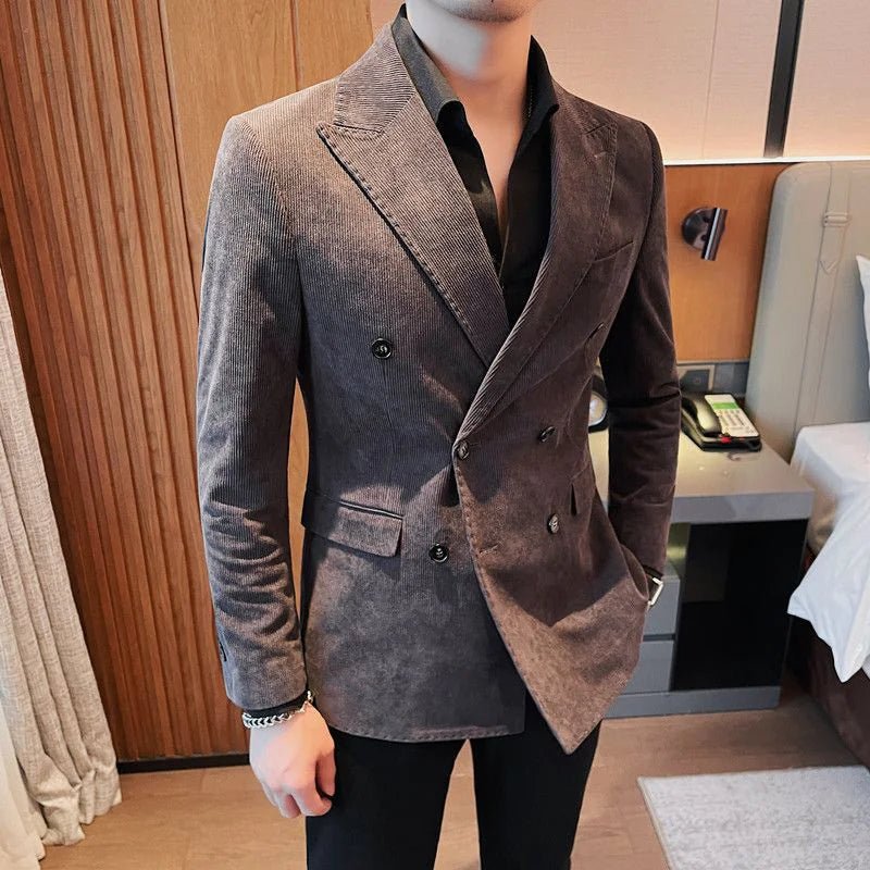 Men's Double - Breasted Corduroy Suit Jacket - mrbonnystore - mrbonnystore - U53USW8OW - #product_title# - Men's Double - Breasted Corduroy Suit Jacket - My Store - #store_name# - #Category# - #Product Name#