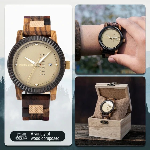 Men's Wooden Wristwatches Quartz Watch - mrbonnystore - mrbonnystore - 1257361_THOV98C - #product_title# - Men's Wooden Wristwatches Quartz Watch - My Store - #store_name# - #Category# - #Product Name#