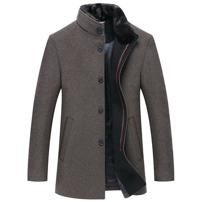 Stand Collar Woolen Coat - mrbonnystore - mrbonnystore - 1F6V07ZHP - #product_title# - Stand Collar Woolen Coat - My Store - #store_name# - #Category# - #Product Name#