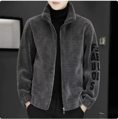 Men's Lambswool Stand Collar Jacket - mrbonnystore - My Store - U4LHPR5O7 - #product_title# - Men's Lambswool Stand Collar Jacket - My Store - #store_name# - #Category# - #Product Name#