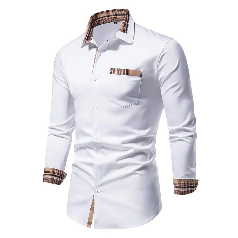 Patchwork Formal Shirts for Men - mrbonnystore - mrbonnystore - 760543_4ZP5TLJ - #product_title# - Patchwork Formal Shirts for Men - #store_name# - #Category# - #Product Name#