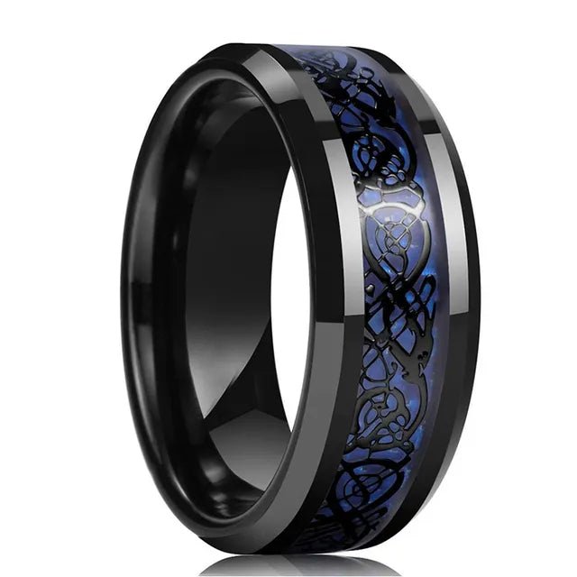 Beveled Edge Stainless Steel Celtic Dragon Ring for Men - mrbonnystore - mrbonnystore - 1295247_LF3HMZ7 - #product_title# - Beveled Edge Stainless Steel Celtic Dragon Ring for Men - My Store - #store_name# - #Category# - #Product Name#