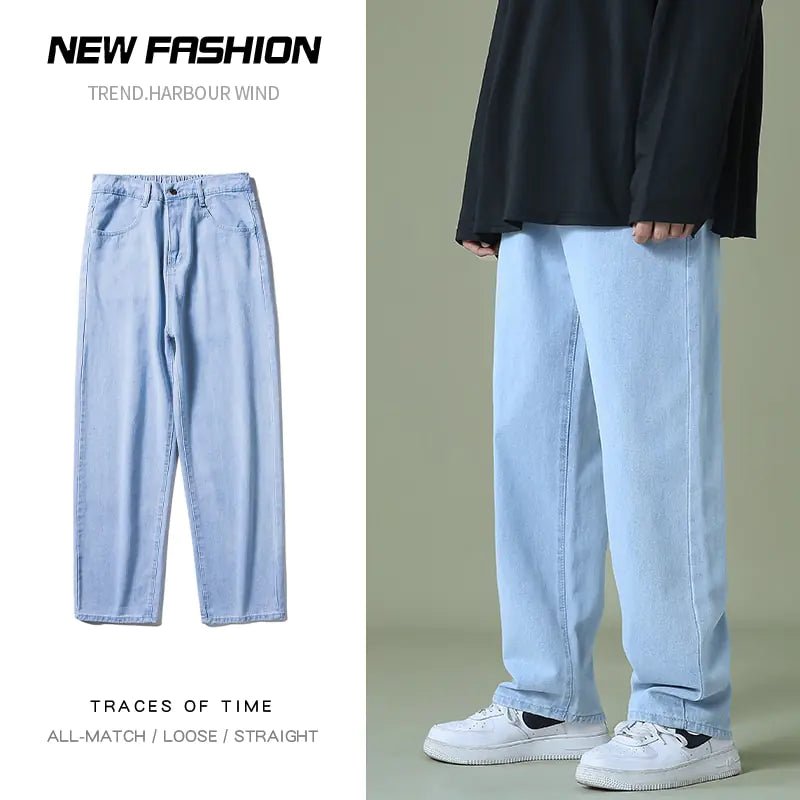 Men's Denim Wide - Leg Pants - mrbonnystore - mrbonnystore - 1173269_LAIWOHQ - #product_title# - Men's Denim Wide - Leg Pants - My Store - #store_name# - #Category# - #Product Name#