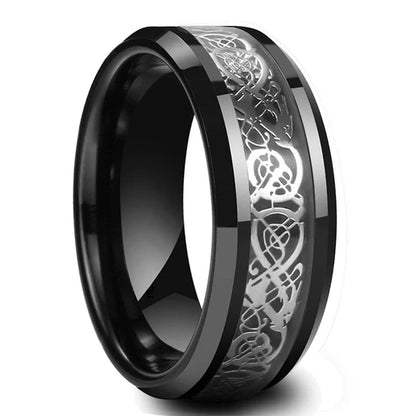 Beveled Edge Stainless Steel Celtic Dragon Ring for Men - mrbonnystore - mrbonnystore - 1295247_T04KEIE - #product_title# - Beveled Edge Stainless Steel Celtic Dragon Ring for Men - My Store - #store_name# - #Category# - #Product Name#