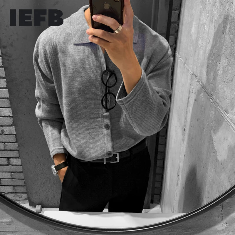 IEFB Men's Single - Breasted Knitted Shirt - mrbonnystore - mrbonnystore - 1266323_1TGWGJI - #product_title# - IEFB Men's Single - Breasted Knitted Shirt - My Store - #store_name# - #Category# - #Product Name#