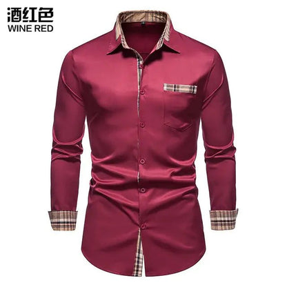 Patchwork Formal Shirts for Men - mrbonnystore - mrbonnystore - 760543_3N8XIFU - #product_title# - Patchwork Formal Shirts for Men - #store_name# - #Category# - #Product Name#