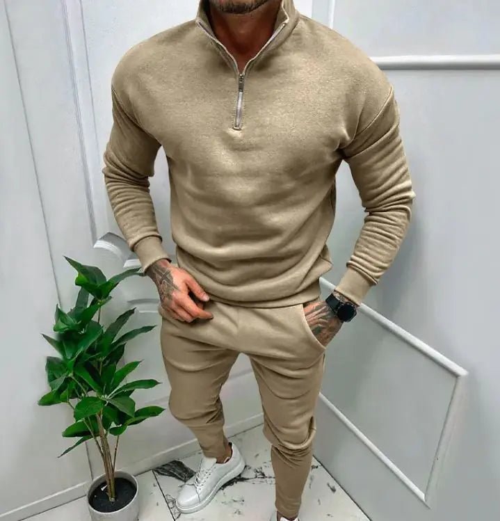 Men's Casual Fleece - lined Solid Color Top And Trousers Suit - mrbonnystore - mrbonnystore - E1XH078KP - #product_title# - Men's Casual Fleece - lined Solid Color Top And Trousers Suit - My Store - #store_name# - #Category# - #Product Name#