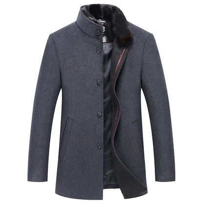 Stand Collar Woolen Coat - mrbonnystore - mrbonnystore - RWLU07I - #product_title# - Stand Collar Woolen Coat - My Store - #store_name# - #Category# - #Product Name#