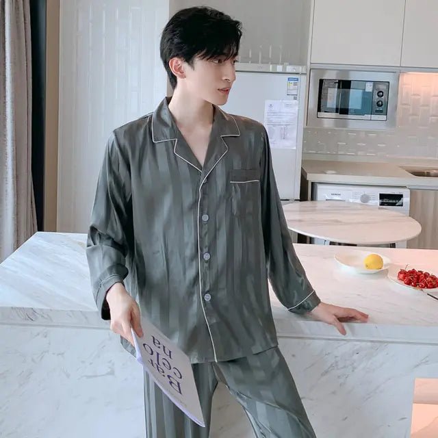 Men's Designer Ice Silk Pajama Set - mrbonnystore - mrbonnystore - 819589_OOZGW8W - #product_title# - Men's Designer Ice Silk Pajama Set - #store_name# - #Category# - #Product Name#