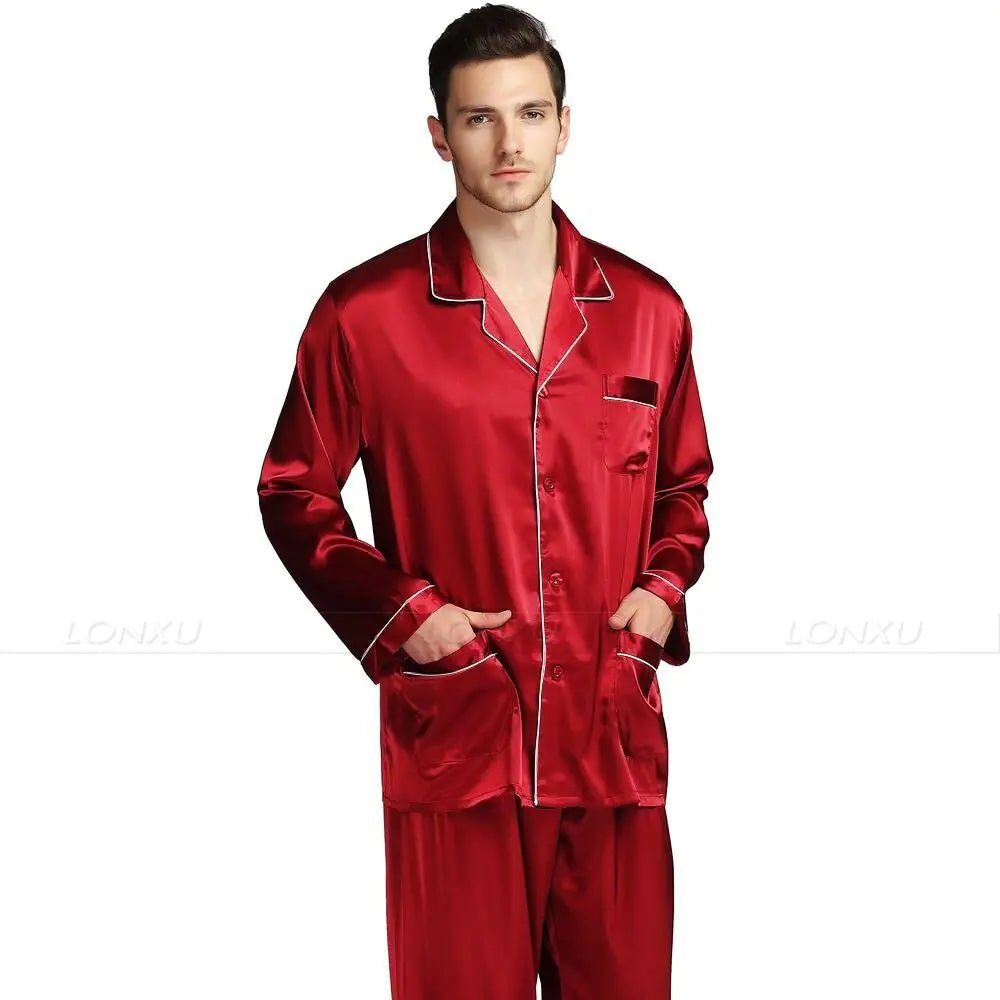 Men's Sleepwear Pajamas Set - mrbonnystore - mrbonnystore - 14:10#Wine Red;5:361385 - #product_title# - Men's Sleepwear Pajamas Set - My Store - #store_name# - #Category# - #Product Name#