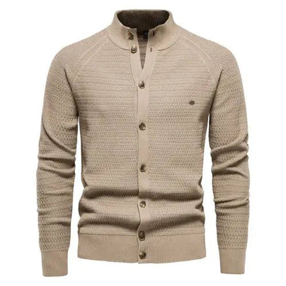 Button Mock Neck Men's Cardigan - mrbonnystore - My Store - BLACK - S - #product_title# - Button Mock Neck Men's Cardigan - My Store - #store_name# - #Category# - #Product Name#