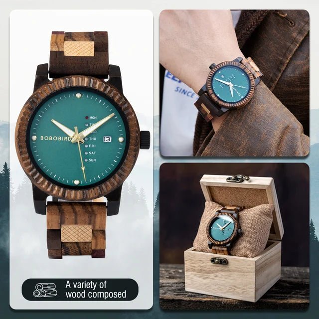 Men's Wooden Wristwatches Quartz Watch - mrbonnystore - mrbonnystore - 1257361_6WBMKRT - #product_title# - Men's Wooden Wristwatches Quartz Watch - My Store - #store_name# - #Category# - #Product Name#