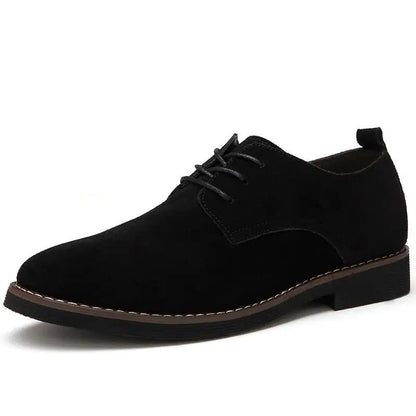 The Roxida - Suede Leather Oxford Shoes For Men - mrbonnystore - mrbonnystore - 2251832755553398 - Black men flats - 9.5 - #product_title# - The Roxida - Suede Leather Oxford Shoes For Men - My Store - #store_name# - #Category# - #Product Name#