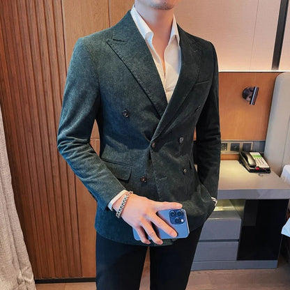 Men's Double - Breasted Corduroy Suit Jacket - mrbonnystore - mrbonnystore - U53USW8OW - #product_title# - Men's Double - Breasted Corduroy Suit Jacket - My Store - #store_name# - #Category# - #Product Name#