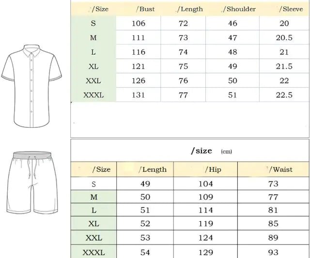 Men's Casual Short Sleeve Lapel Shirt And Shorts Set - mrbonnystore - mrbonnystore - 9LHIUZ80V - #product_title# - Men's Casual Short Sleeve Lapel Shirt And Shorts Set - My Store - #store_name# - #Category# - #Product Name#