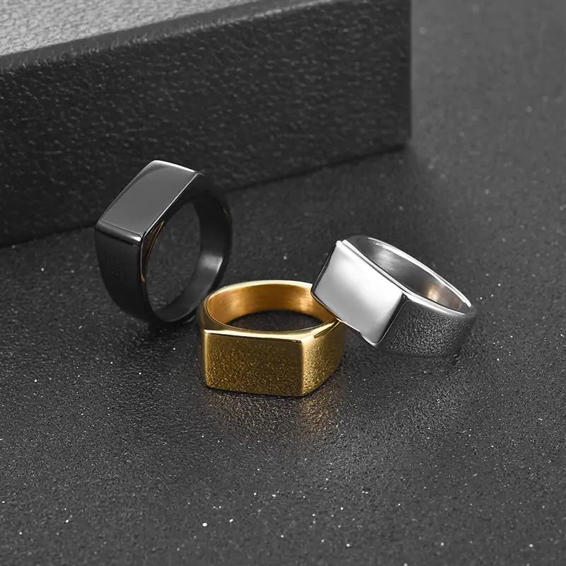 Men's Square Charm Ring - mrbonnystore - mrbonnystore - 678265_YRXHS3W - #product_title# - Men's Square Charm Ring - #store_name# - #Category# - #Product Name#