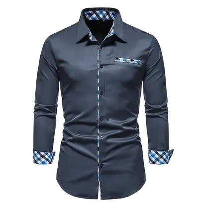 Patchwork Formal Shirts for Men - mrbonnystore - mrbonnystore - 760543_3LKRUXD - #product_title# - Patchwork Formal Shirts for Men - #store_name# - #Category# - #Product Name#