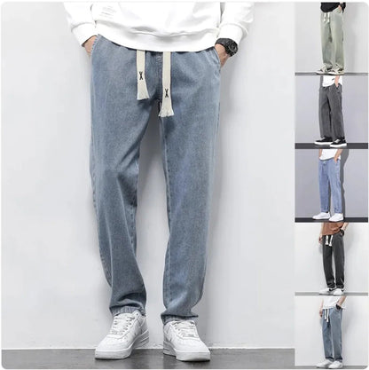 Men's Summer Wide - Leg Drawstring Jeans - mrbonnystore - mrbonnystore - VN9CQ1SH7 - #product_title# - Men's Summer Wide - Leg Drawstring Jeans - My Store - #store_name# - #Category# - #Product Name#