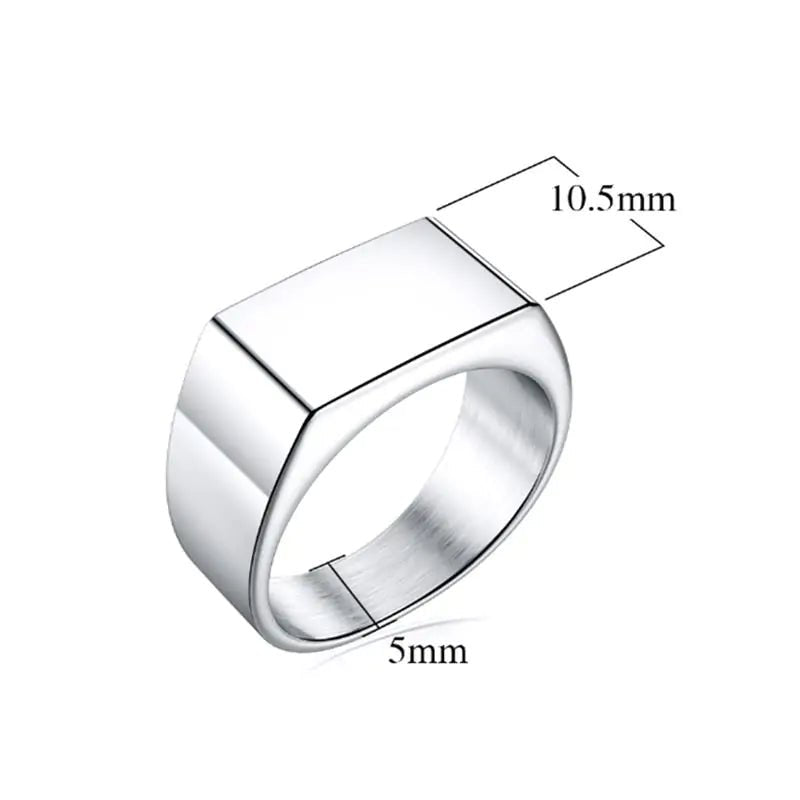 Men's Square Charm Ring - mrbonnystore - mrbonnystore - 678265_OOBXO29 - #product_title# - Men's Square Charm Ring - #store_name# - #Category# - #Product Name#