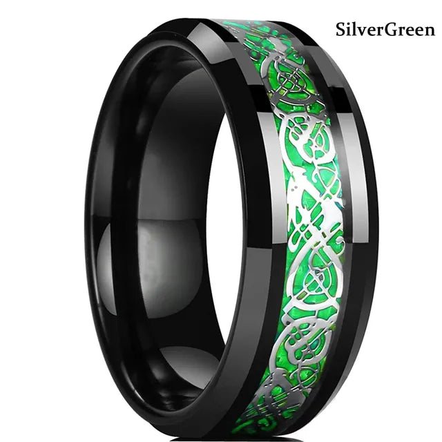 Beveled Edge Stainless Steel Celtic Dragon Ring for Men - mrbonnystore - mrbonnystore - 1295247_SQ9VZPU - #product_title# - Beveled Edge Stainless Steel Celtic Dragon Ring for Men - My Store - #store_name# - #Category# - #Product Name#