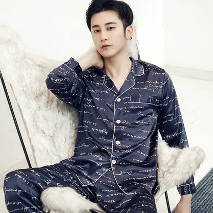 Men's Designer Ice Silk Pajama Set - mrbonnystore - mrbonnystore - 819589_P8Q3EFD - #product_title# - Men's Designer Ice Silk Pajama Set - #store_name# - #Category# - #Product Name#