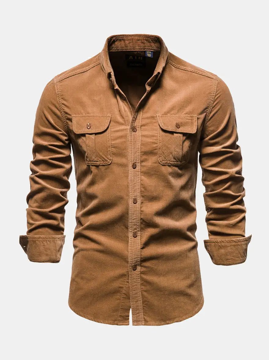 Button Up Corduroy Long Sleeve Shirt - mrbonnystore - mrbonnystore - 2209090201016723 - #product_title# - Button Up Corduroy Long Sleeve Shirt - My Store - #store_name# - #Category# - #Product Name#