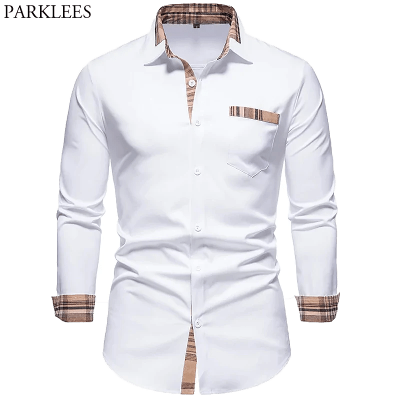 Patchwork Formal Shirts for Men - mrbonnystore - mrbonnystore - 760543_IFSCE2R - #product_title# - Patchwork Formal Shirts for Men - #store_name# - #Category# - #Product Name#