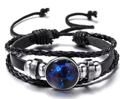 Luminous Zodiac Constellation Braided Couples Leather Bracelet for Men - mrbonnystore - mrbonnystore - 02XKAJ0BE - #product_title# - Luminous Zodiac Constellation Braided Couples Leather Bracelet for Men - My Store - #store_name# - #Category# - #Product Name#