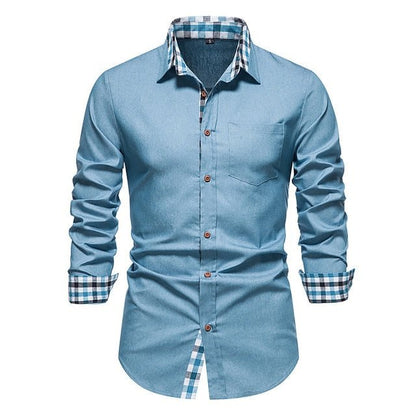 Patchwork Formal Shirts for Men - mrbonnystore - mrbonnystore - 760543_QFG92LD - #product_title# - Patchwork Formal Shirts for Men - #store_name# - #Category# - #Product Name#