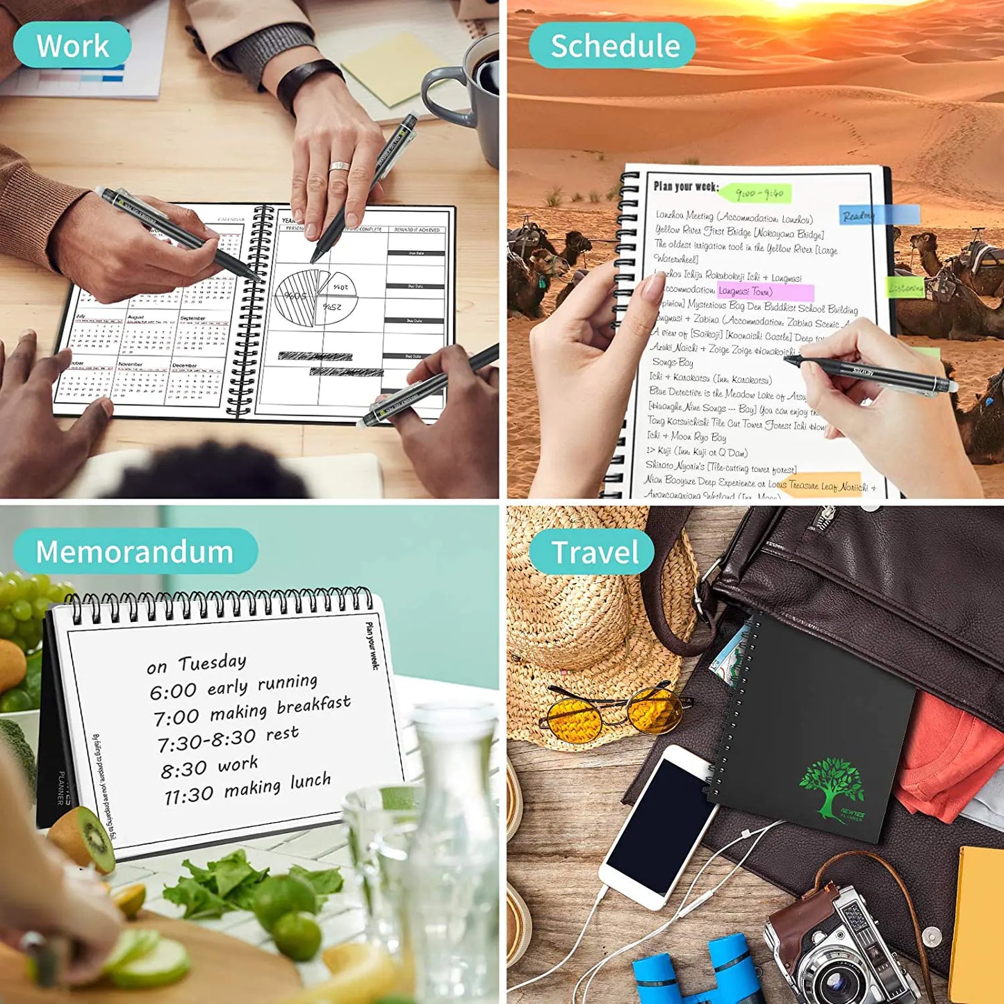 Smart Reusable Notebook A4 Erasable Wire Bound Notebook Sketch Pads