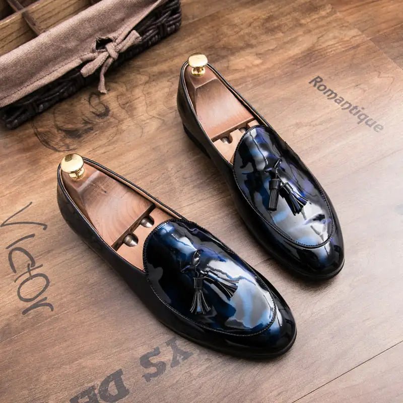 il Lussone - Italian Style Patent Leather Loafers for Men - mrbonnystore - mrbonnystore - 4000659559809 - cx7601 - heise - 10 - #product_title# - il Lussone - Italian Style Patent Leather Loafers for Men - My Store - #store_name# - #Category# - #Product Name#