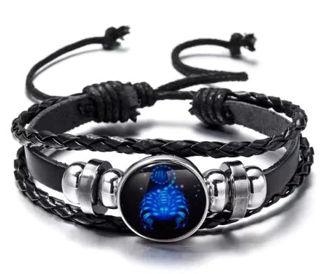 Luminous Zodiac Constellation Braided Couples Leather Bracelet for Men - mrbonnystore - mrbonnystore - 71C9H1683 - #product_title# - Luminous Zodiac Constellation Braided Couples Leather Bracelet for Men - My Store - #store_name# - #Category# - #Product Name#