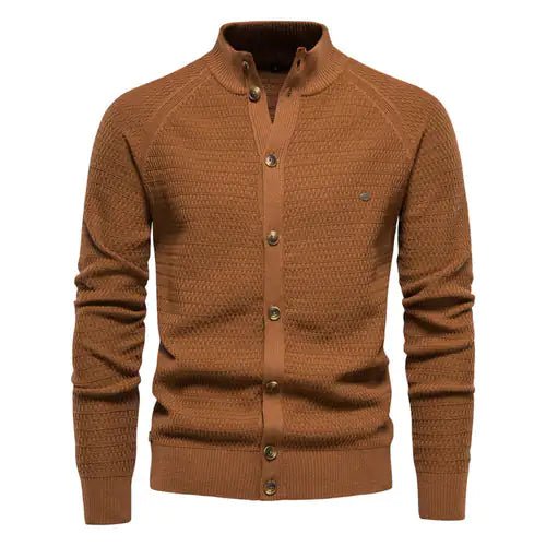 Button Mock Neck Men's Cardigan - mrbonnystore - My Store - BLACK - S - #product_title# - Button Mock Neck Men's Cardigan - My Store - #store_name# - #Category# - #Product Name#