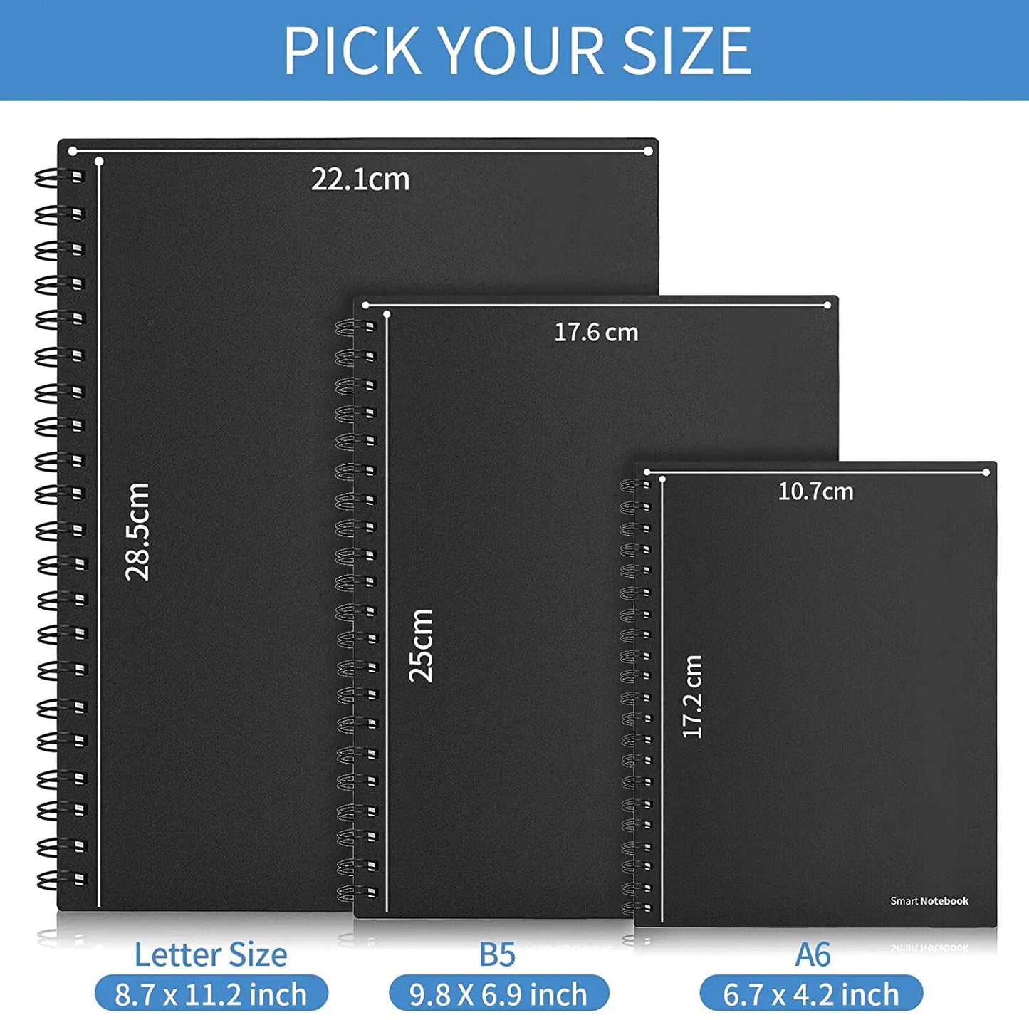 Smart Reusable Notebook A4 Erasable Wire Bound Notebook Sketch Pads