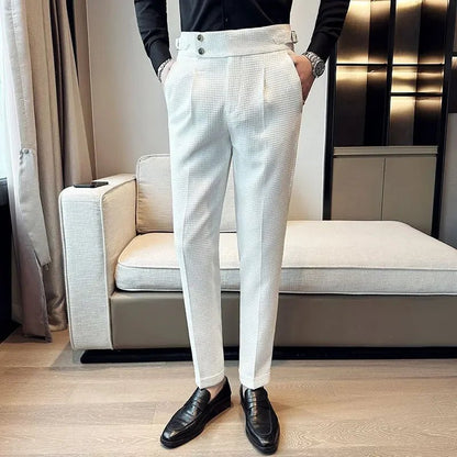 Autumn Winter Pantalones Hombre High Waist Waffle Business Casual Suit Pants for Men - mrbonnystore - mrbonnystore - 1284841_MJPDQMR - #product_title# - Autumn Winter Pantalones Hombre High Waist Waffle Business Casual Suit Pants for Men - My Store - #store_name# - #Category# - #Product Name#