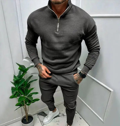 Men's Casual Fleece - lined Solid Color Top And Trousers Suit - mrbonnystore - mrbonnystore - 927SON6ME - #product_title# - Men's Casual Fleece - lined Solid Color Top And Trousers Suit - My Store - #store_name# - #Category# - #Product Name#