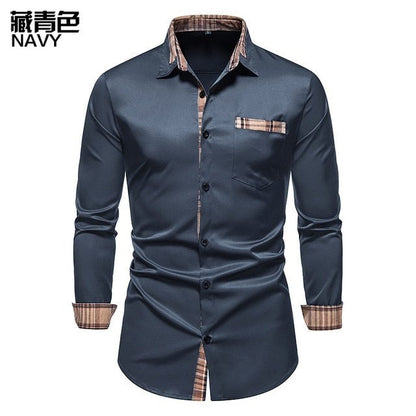 Patchwork Formal Shirts for Men - mrbonnystore - mrbonnystore - 760543_KCLFC6P - #product_title# - Patchwork Formal Shirts for Men - #store_name# - #Category# - #Product Name#