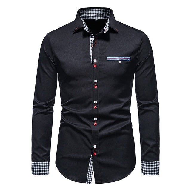 Patchwork Formal Shirts for Men - mrbonnystore - mrbonnystore - 760543_KCLFC6P - #product_title# - Patchwork Formal Shirts for Men - #store_name# - #Category# - #Product Name#