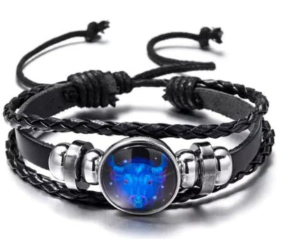 Luminous Zodiac Constellation Braided Couples Leather Bracelet for Men - mrbonnystore - mrbonnystore - B3T1XUSB0 - #product_title# - Luminous Zodiac Constellation Braided Couples Leather Bracelet for Men - My Store - #store_name# - #Category# - #Product Name#